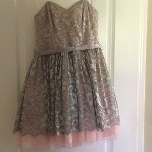 Sparkly AF Homecoming/Courtwarming Strapless Dress